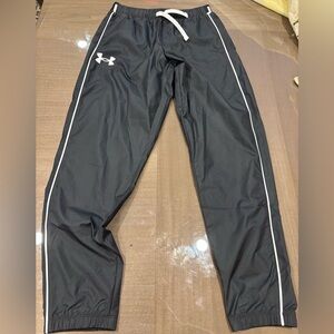 Under Armour Black Track Pants with White Accents